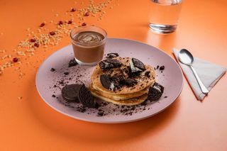 American pancakes cu ciocolata belgiana, Oreo & Raffaello