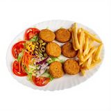 Plato Falafel Con Patatas Y Con Queso