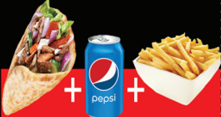 Menù completo roll kebab