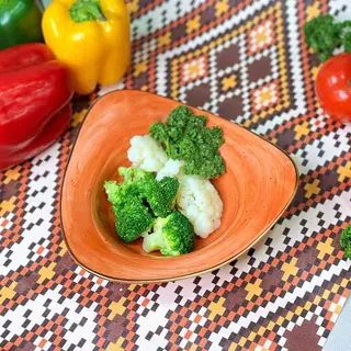 Брокколи с цветной капустой на пару 