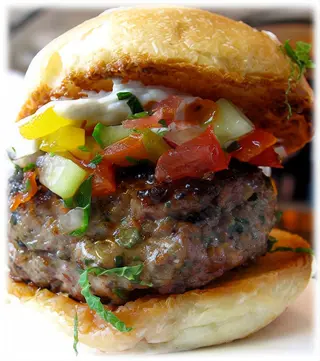 Indian spice lamb burger