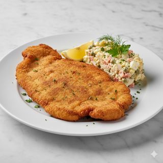 Milanesa De Cerdo Con Ensaladilla Rusa