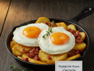 Patatas Con Huevo Y Salchicha