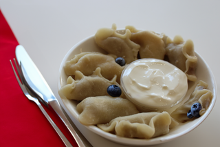 Pierogi mrożone z jagodami