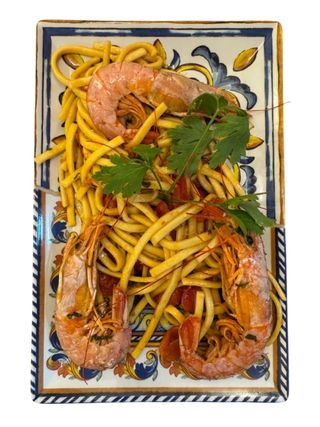 Scialatielli con gamberi e pomodorini