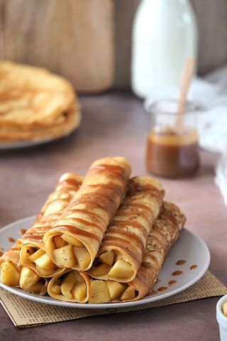 Crêpe caramel chocolat blanc