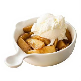2. Fried  Apple with ice creemos honey