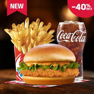 ქათმის ბურგერის კომბო