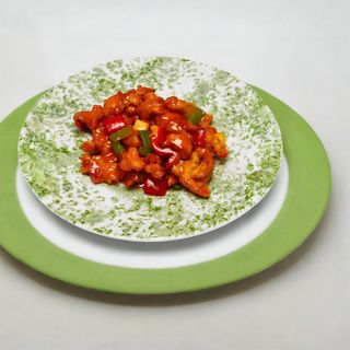 #45 Tira de pollo caramelizado con salsa agridulce