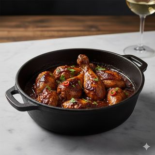 Pollo marmita quemada