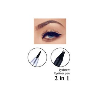 محدد عيون مقاوم للماء + قلم حواجب بني دقيق مقاوم للماء Micro-2in1