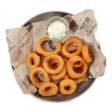 Луковые кольца с соусом тартар