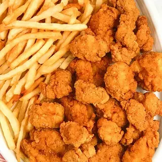 Menú Pop Corn De Pollo Con Patatas Fritas y Bebida