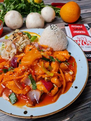 Kurczak z ananasem cała porcja