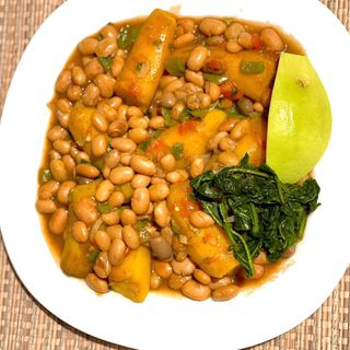 Irish potatoes with beans