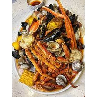 Prawns + lobster + crab + mussels