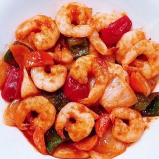 36. Gambas Con Salsa Picante