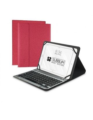 Funda Con Teclado Subblim Keytab Pro Rojo Para Tablet 10,1'' - 8436586741099