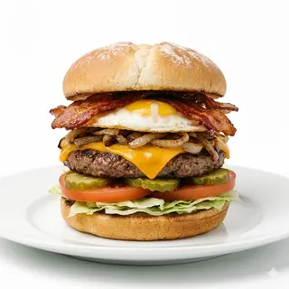 3.Hamburguesa De Buey Con Beicon Y Huevo