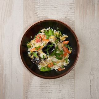 Arroz frito con verduras