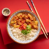 Рис з куркою в апельсиновому соусі