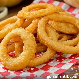 Anillas de cebolla rebozadas