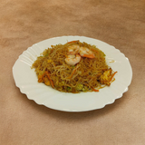 Prženi pirinčani rezanci sa škampima (20虾仁炒粉干)