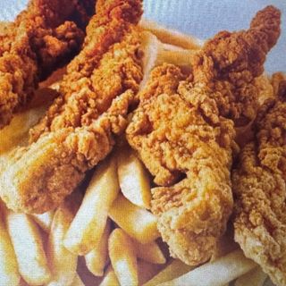 Tiras de Frango com Batatas