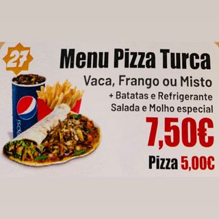 Menu Pizza Turca