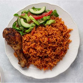 Smokey Jollof Rice And Chicken