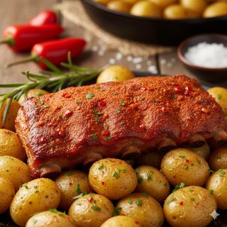 Ribs  alla paprika dolce con patate