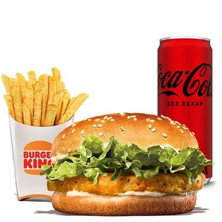 Чикън Бургер Меню (570г)