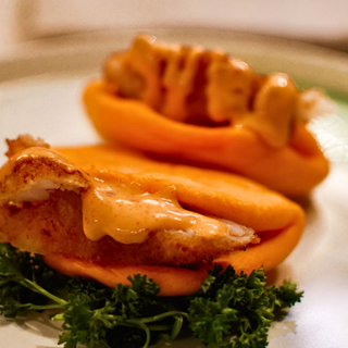 Bao bun gamberi in tempura