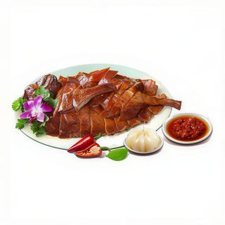 Pato Pekín vegetariano con crepes