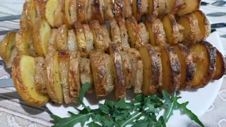Шашлык из картофеля с курдюком