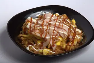 Cheesy Fries Crispy Onion & Dinde