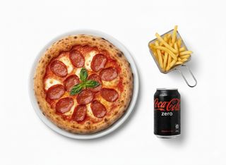 Pizza Diavola + Patatine + Bibita