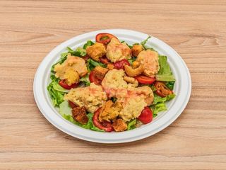 Insalata con hummus all'italiana