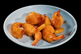 72 Gamberi fritti con salsa agrodolce