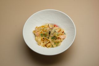 Паста с семгой