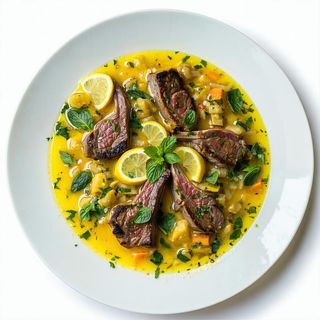 Agnellino casentinese in fricassea di limone e menta