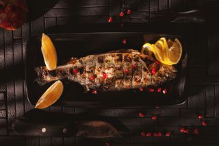 გრილზე შემწვარი კალმახი