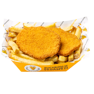 Cartofi cu snitele vegane large