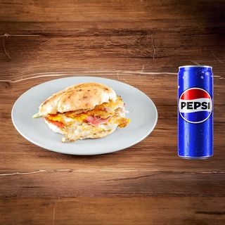 Pečena jaja u lepinji + Pepsi 0,33l