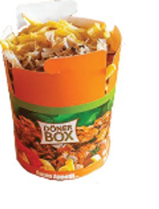 Box grande con kebab e patatine