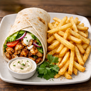 Shawarma with Masala Chips