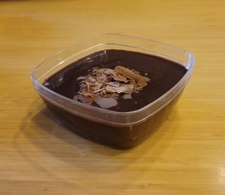 Chocolate puding with cake