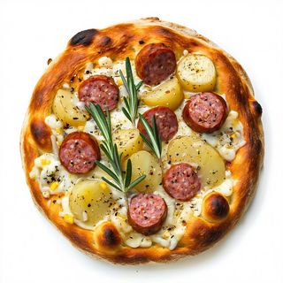 Pizza bianca - patate e salsiccia