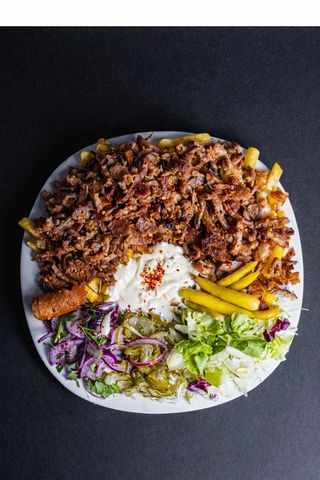 Shaorma de Berbecuț la farfurie