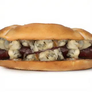 45. Linguiça e queijo gorgonzola